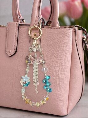 Elegant Multicolor Beaded Keychain/Purse Chain